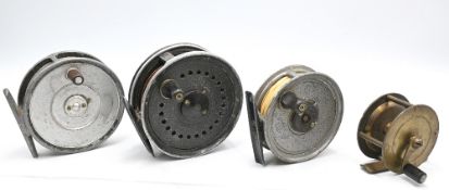 4x Various reels to include Hardy Bros The Lightweight 3 3/16” alloy reel, Youngs Beaudex 3 ½” alloy