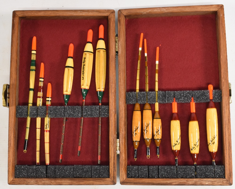 Box of 1handmade floats by Andy Bachelor, dated 2009, in quill and balsa, assorted patterns - Image 2 of 2