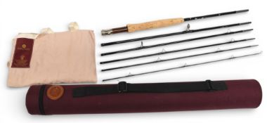 Hardy Alnwick “The Gem Smuggler” carbon trout fly rod, 9ft 6pc line 5#, alloy uplocking reel set and