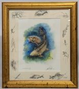 Paul Cook Fishing Artist limited edition Print, 21/50 size 37cm x 42cm