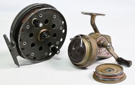 Grice and Young Avon Crown Superb reel, 4 ¼”, with drag/ratchet levers, spins well and a JW Young