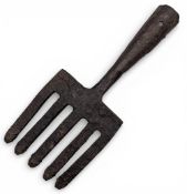 Antique wrought iron Eel Fork Fishing Tool