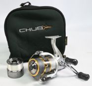 Shimano Exage 4000 RCDH reel, rear drag, 5 bearing, fine condition, with spare spool, in Chub zip