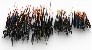 3x bags of vintage antenna floats, in small, medium and large sizes, lengths up to 11”, in variety