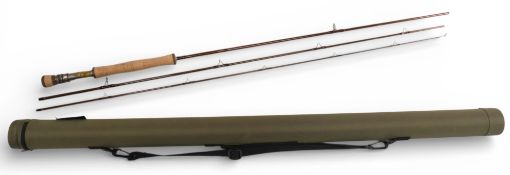 Sharpes of Aberdeen carbon trout fly rod “The Gordon 2”, 9ft 6” 3pc line 7#, alloy double