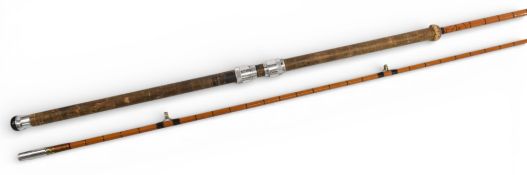 Hardy The No.1 LRH Spinning rod, 10’ 2 piece Palakona No. E97801, lined guides, stud lock ferrule