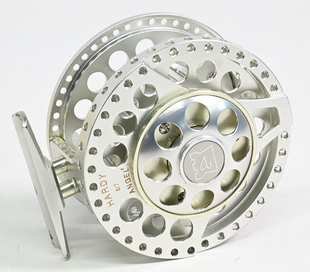 Hardy Bros “Angel 2” alloy trout fly reel E01535, 3 3/8” wide caged spool, 3 screw latch, counter - Image 2 of 2