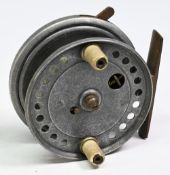 JW Youngs No10A 3” spinning reel twin handled, optional check rim lever, quick release spool, smooth