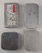 4x alloy fly/cast boxes, including a Wheatley 12 compartment dry/wet fly box with flies, double