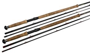 Daiwa Made in Scotland Amorphous Whisker Osprey Mk II AW7 15A carbon salmon fly rod, 15ft 3pc line