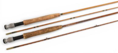Martin James Maker Redditich, split cane trout fly rod, 8ft 2pc, alloy uplocking reel seat and