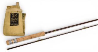 A scarce Hardy Alnwick spinning 2lb fibalite rod, 6ft 1 ½” 2pc, 3 ½” handle with alloy sliding