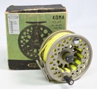 Vision Koma VK 115 11/12 Titanium salmon fly reel, 4 ¼” wide ventilated spool, 2 screw latch,