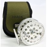 Hardy Bros “Angel 2” alloy trout fly reel E01535, 3 3/8” wide caged spool, 3 screw latch, counter
