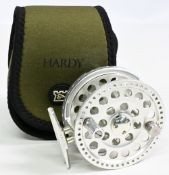 Hardy Bros “Angel 2” alloy trout fly reel E01535, 3 3/8” wide caged spool, 3 screw latch, counter