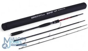 Sonik SK4 Travel Spin, 9' 4 piece Multi Plex High Torque Graphite rod, lure weight 30-50grams,