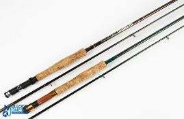 Olympic carbon trout fly rod 10ft 2pc, line 8/9#, down locking reel set, lined rings throughout,