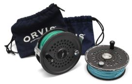 Orvis Battenkill 10/11 Disc alloy salmon fly reel with spare spool, 3 ¾