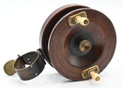 Extremely rare and early Nottingham collar or clamp fitting winch, 3 ¾” diameter, matching turned