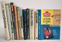 12x Fishing Books to include The Orvis Guide to Saltwater Fly Fishing 1994 Nick Curcione, The Bait