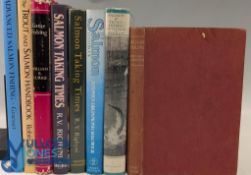 7x Salmon Fishing Books: Salmon Taking Times - R V Righyni 1965 and 1996, Salmon Fishing - Richard