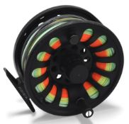Vision Deep 910 alloy fly reel in black finish, counter balance weight, rear drag adjuster,