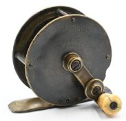 J MacGowan 7 Bruton Street, London 2 ½” brass screw folding handle winch, rotating disc to rock