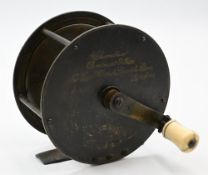 Rare Chevalier Bowness & Son brass folding handle winch, 12 Bell Yard, Temple Bar, London address,