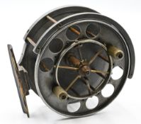 Early Allcock Aerial 4” alloy trotting reel, 6 spoke with tension adjuster, crazed handles,