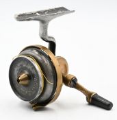 Illingworth No.2 casting reel, brass/alloy, LHW, Oil Me Please stamped to spool, turns well, good