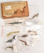 Collection of vintage quill minnows, 1.5