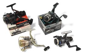 Silstar CX 41 fixed spool reel, good bail, rear tensioner, good free spool. In original box and