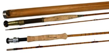 Army & Navy CSL Victoria St London split cane trout fly rod 8’ 6” 2pc brass reel fittings and