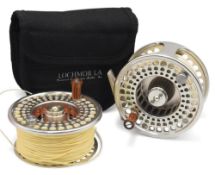 Daiwa Lochmor Spey L/A 9/10 alloy salmon fly reel and spare spool, 3 ¾