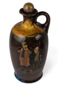 Royal Doulton Kingsware Gillie and the Fisherman jug and stopper, BL Scotch Whisky, some crazing, 23