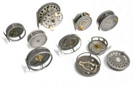 Collection of Hardy & other reel parts/spares - models include Silex No.2, Perfect 3 5/8