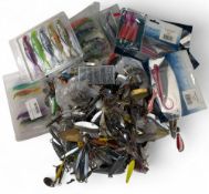Large collection of metal/rubber lures, including Abu Toby, Koster, Krill, Ellips, Mepps,