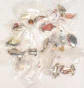 Large mixed assortment of vintage metal lures, including Colorado, scale and kidney spoons, mainly