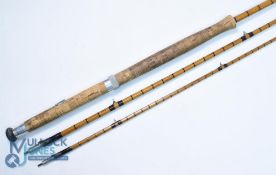 J J S Walker Bampton Makers, Alnwick split cane sea trout/light salmon fly rod No 30730 11ft 3pc 18