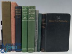8x Period Fly Fishing Books: The Fly Fishers' Flies - Roger Wooley 1950, Modern Trout Fly Dressing