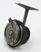 Carswells modified Illingworth reel, RHW, manual half bail, faint hairline crack to spool, reel