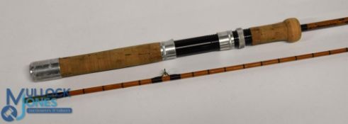 A fine St Leonard Reg split cane mini-spin spinning rod 6ft 2pc line 7lb#, 12