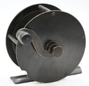 Unusual early 4 ¼” all brass reversing crank handle winch, the handle unscrews and slots into a