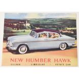 AUTOMOBILES: New Humber Hawk 1960. Fold out brochure illustrating and detailing with
