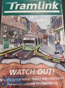 CROYDON TRAMLINK LARGE COLOUR POSTERS c2000 and one smaller, produced around the opening of the