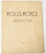 AUTOMOBILES: ROLLS ROYCE BULLETIN January 1958. A quality 34 page monthly pictorial publication with