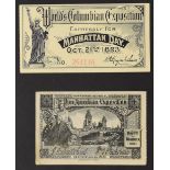 UNITED STATES - THE PAN AMERICAN EXPOSITION - SOUVENIR TICKET, BUFFALO 1901. Seated allegorical