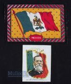 MEXICO - PORTRAIT OF VENUSTIANO CARRANZA, First Chief of Mexican Constitutionalists, 1910 Silk