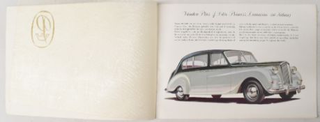 AUSTIN PRINCESS 1949, 4 page brochure, has 4 illustrations of this car with details and