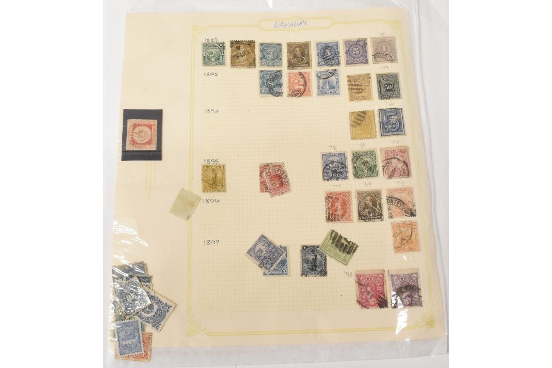 POSTAL HISTORY: URUGUAY - collection of 40 Postage Stamps 1860s-90s, including one early - Image 1 of 3